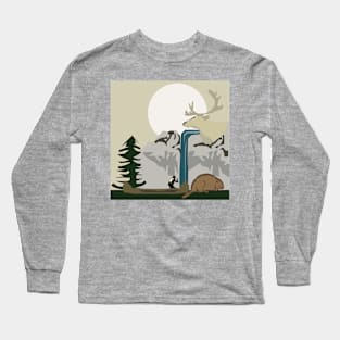 Vintage Wilderness Landscape Long Sleeve T-Shirt